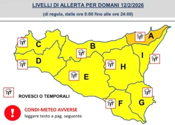 Maltempo Sicilia, allerta meteo per temporali, venti di burrasca forte e fulmini
