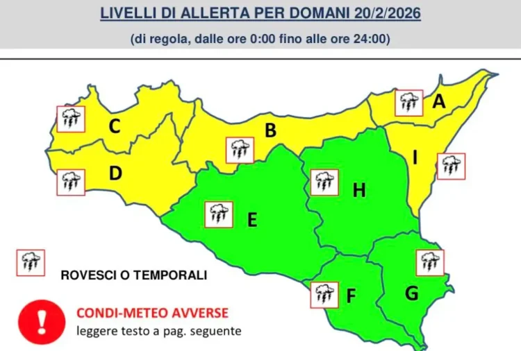 Maltempo allerta Meteo Sicilia: ancora piogge e venti di burrasca