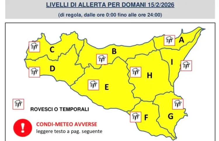 Maltempo Sicilia Allerta Meteo: la Protezione Civile: venti di burrasca e forti temporali in arrivo