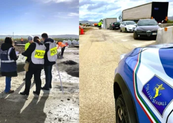 Gela, cantieri stradali lungo la S.S. 117 bis: controlli congiunti dalla Polizia e Ispettorato del Lavoro