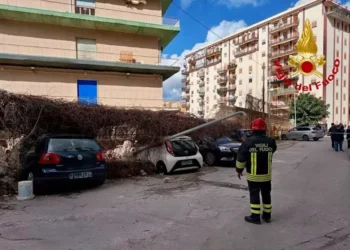 Crolla un muro a Palermo, un ferito e 10 auto danneggiate
