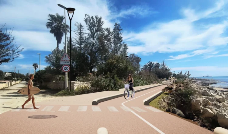 Lavori pista ciclabile Marina di Modica - Maganuco