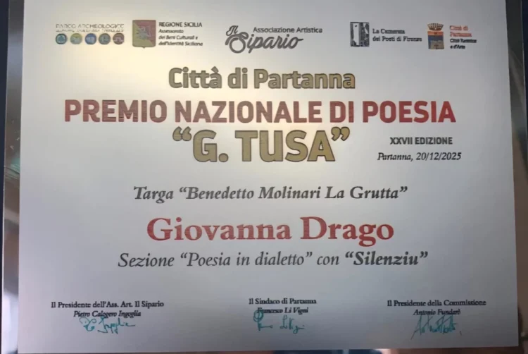 Scicli, pioggia di premi letterari per la poetessa Giovanna Drago