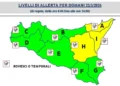 Mappa dell'allerta meteo Sicilia per domenica 22 marzo