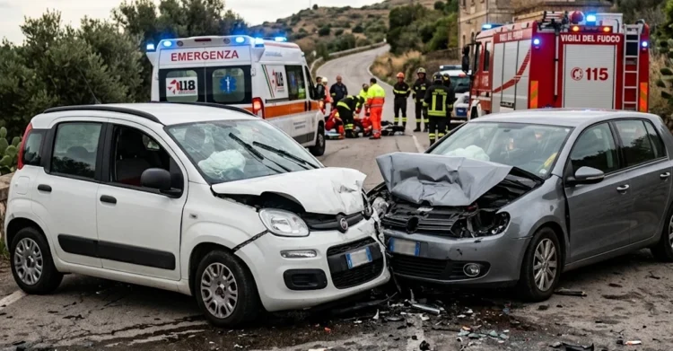 Incidente Sampieri: due auto distrutte in contrada Scalonazzo con soccorsi e elisoccorso