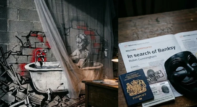 Identità Banksy rivelata: murales e documenti Reuters con velo dell’anonimato
