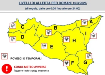 Allerta Gialla in Sicilia: domenica di maltempo con temporali e raffiche di burrasca