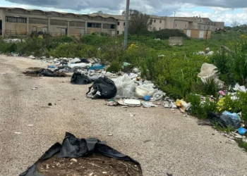 Immagine del degrado a Ragusa in via Capitano Cascone con sterpaglie sui marciapiedi