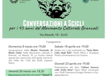 Scicli, la poesia di Giovanna Drago protagonista al Movimento Brancati: si presenta Tabarè