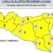 Maltempo Sicilia allerta meteo gialla della protezione Civile