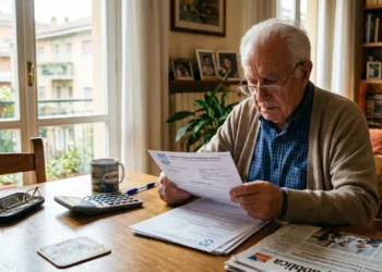 Una persona anziana consulta i requisiti per l'assegno sociale
