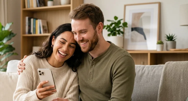 Una famiglia che consulta il pagamento dell'assegno unico aprile 2026 su uno smartphone