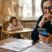 Madre con figlio controlla sul telefono la data di pagamento dell'Assegno Unico INPS di aprile 2026