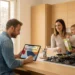 Una famiglia italiana in cucina che consulta i pagamenti dell'Assegno Unico sul tablet.
