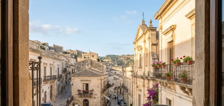 Panorama del centro storico di Scicli