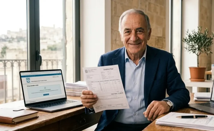 Lavoratore che controlla la busta paga con il bonus Maroni 2026 per il posticipo della pensione anticipata