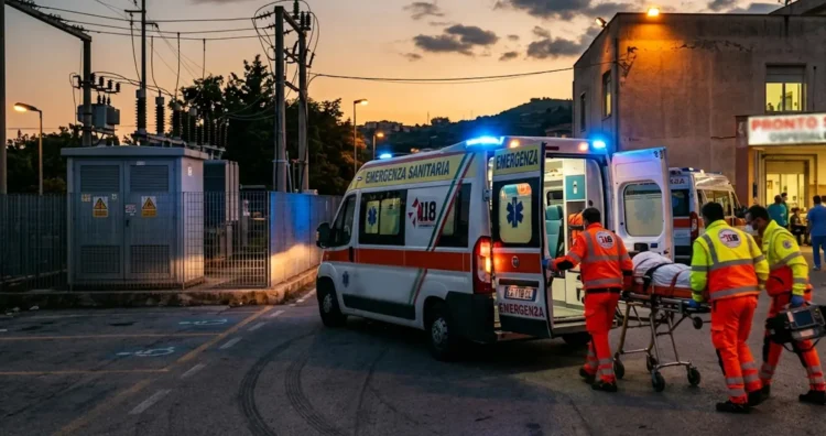 Incidente sul lavoro Caltanissetta: operaio folgorato su cabina elettrica trasportato in ospedale