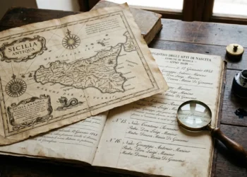 Mappa storica e registri dei cognomi siciliani più diffusi