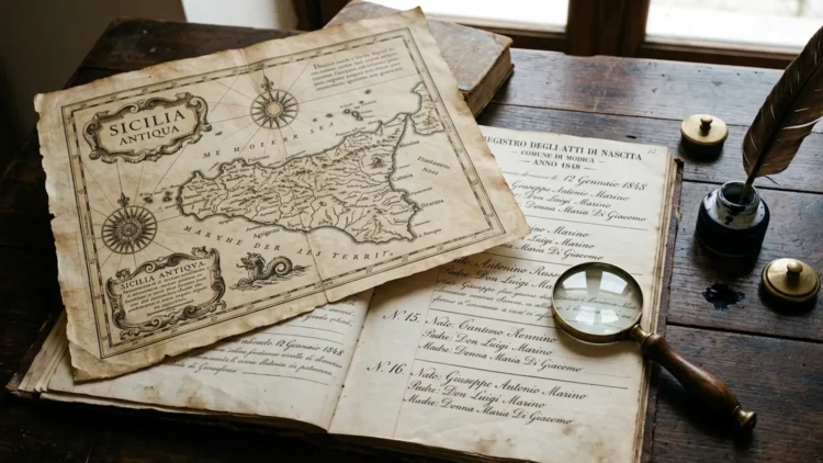 Mappa storica e registri dei cognomi siciliani più diffusi