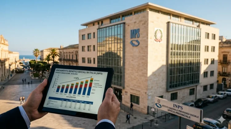 Grafico statistico sui beneficiari dell'Assegno di inclusione in Sicilia presentato su un dispositivo digitale