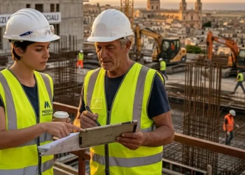 Una giovane donna lavoratrice in un ambiente professionale moderno
