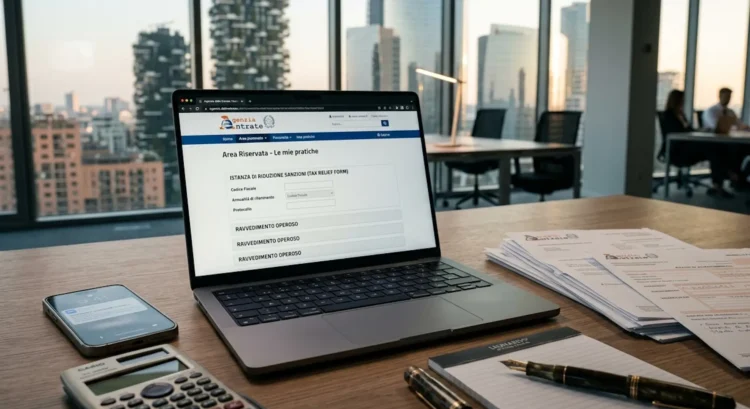 Schermo di un computer con il modulo per la domanda di Rottamazione Quinquies 2026 sul sito dell'Agenzia delle Entrate