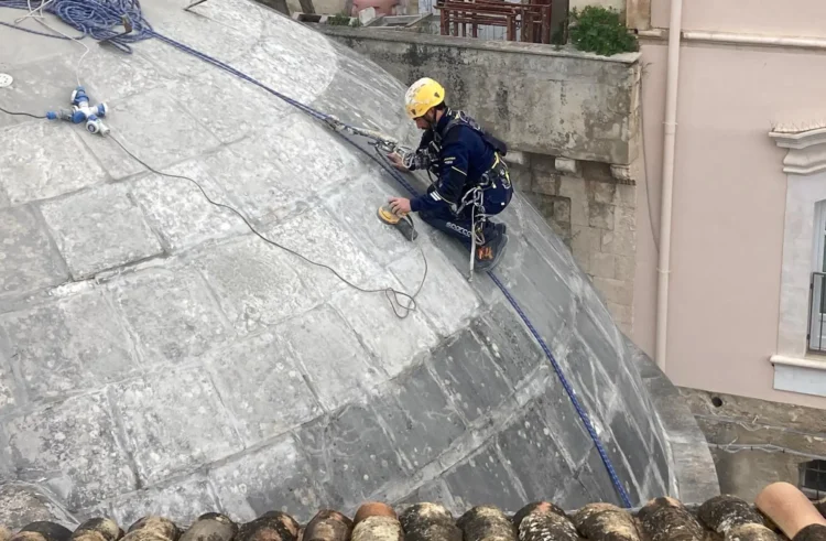 Facciata del Duomo di San Giorgio a Modica dopo i lavori di restauro