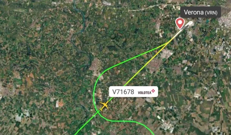 Aereo di linea costretto al rientro d'emergenza sulla pista dell'aeroporto di Verona
