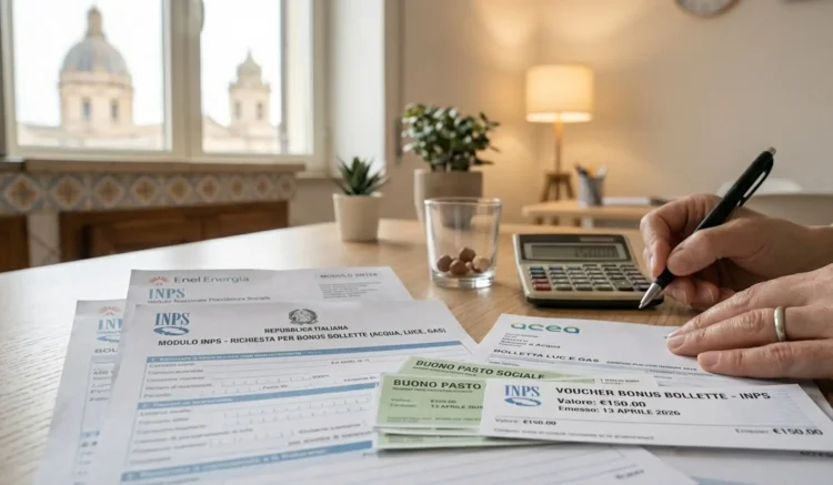 Bolletta dell'energia elettrica su un tavolo pronta per l'applicazione del bonus bollette 2026