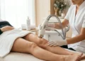 Trattamento estetico professionale per drenare le gambe gonfie e rimodellare i tessuti.
