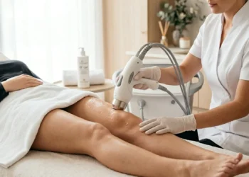 Trattamento estetico professionale per drenare le gambe gonfie e rimodellare i tessuti.