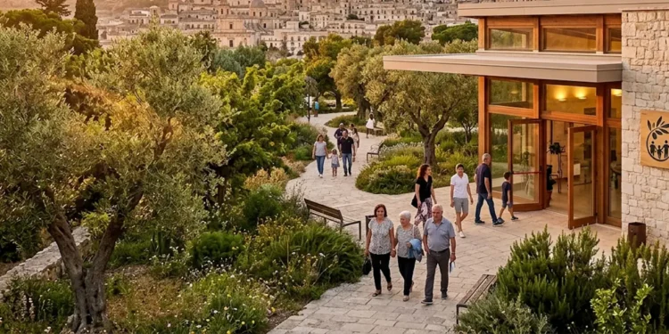 Ingresso della nuova sede del Centro Educativo Alzheimer presso il Parco Urbano Padre Basile a Modica.