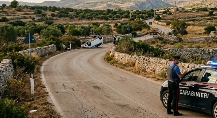 Intervento delle forze dell'ordine per incidenti stradali in provincia di Ragusa