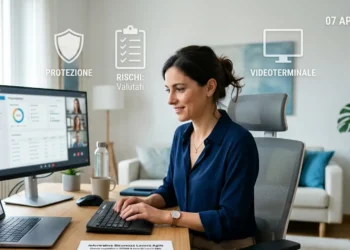 Informativa sicurezza lavoro agile: datore di lavoro consegna documento scritto al dipendente in smart working per rispettare la Legge 34/2026