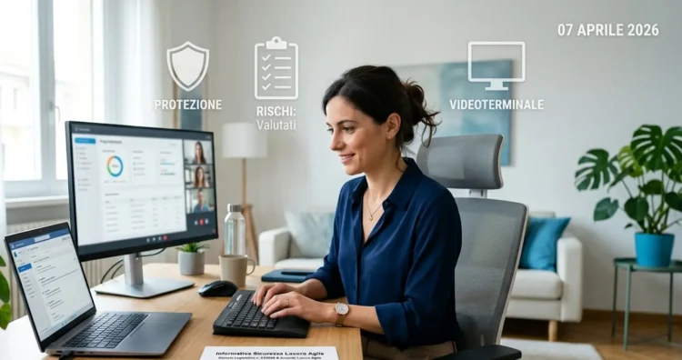 Informativa sicurezza lavoro agile: datore di lavoro consegna documento scritto al dipendente in smart working per rispettare la Legge 34/2026