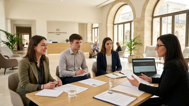 Giovani candidati durante i colloqui di lavoro ai Job Days di Ragusa per il settore turistico 2026