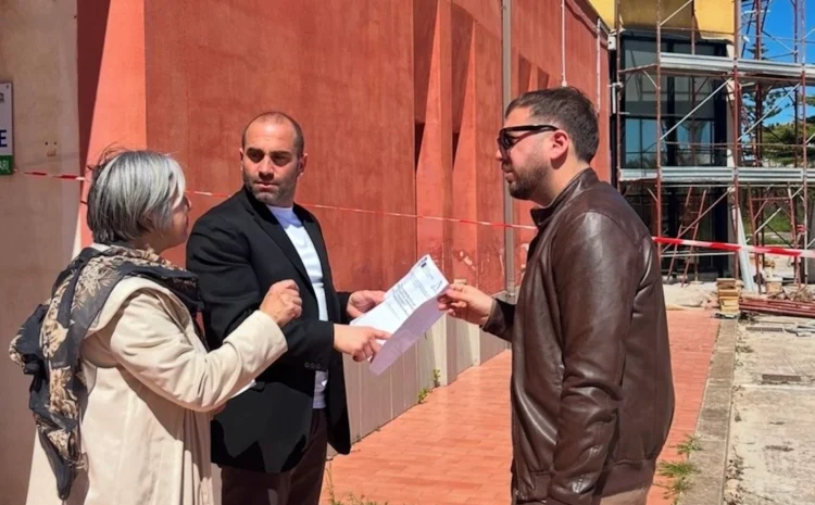 Cantiere per il potenziamento del Centro per l’impiego di Modica in contrada Michelica.