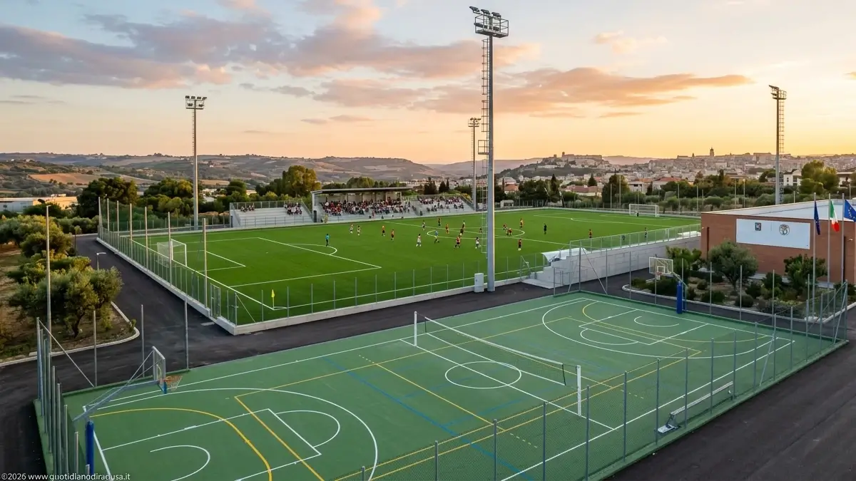 Lavori di manutenzione e riqualificazione presso il campo sportivo di Pedalino e Comiso.