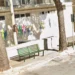 Operai comunali impegnati nella riqualificazione del verde in Piazza Croce a Ragusa.