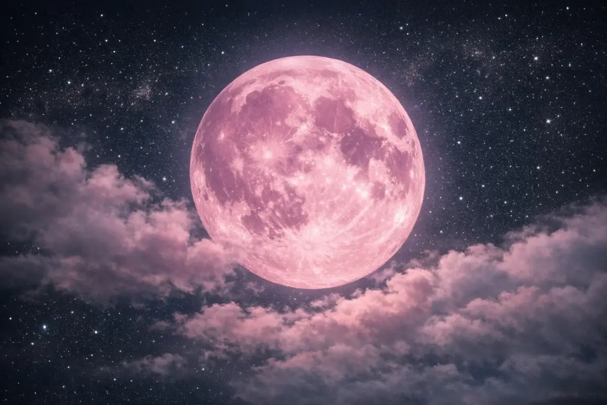 Luna piena rosa aprile 2026: stanotte il primo plenilunio di primavera