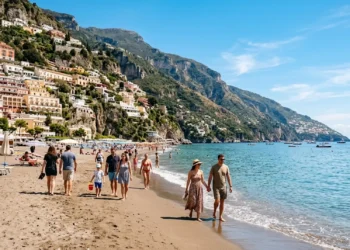 Paesaggio italiano soleggiato durante il ponte del 1° maggio