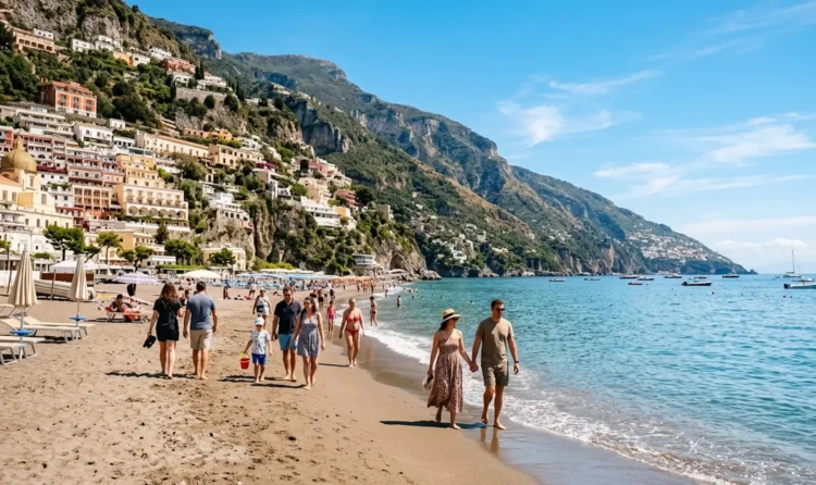 Paesaggio italiano soleggiato durante il ponte del 1° maggio