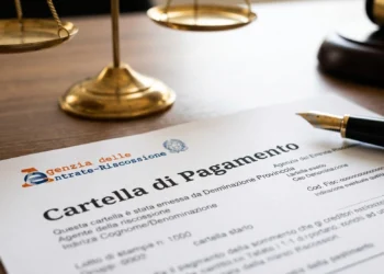 Documento di una cartella esattoriale su una scrivania professionale per analisi legale.