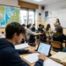 Studenti in aula durante una lezione con libri e tablet, nuove Indicazioni Nazionali Licei