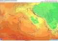 Cielo nuvoloso su un paesaggio italiano che simboleggia l'ondata di freddo in arrivo
