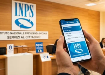 Schermata smartphone che mostra l'accredito dell'Assegno di Inclusione tramite app INPS.