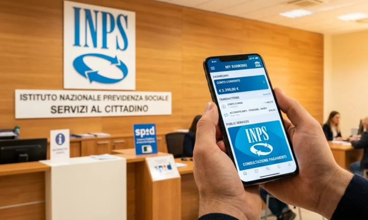 Schermata smartphone che mostra l'accredito dell'Assegno di Inclusione tramite app INPS.