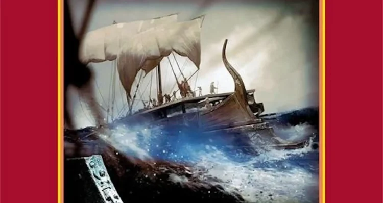 Rostro in bronzo di una nave da guerra romana esposto in un museo archeologico