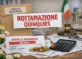 Un contribuente utilizza un computer per presentare la domanda di rottamazione quinquies online entro la scadenza.