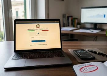Schermo di un computer che mostra la procedura online per la rottamazione quinquies delle cartelle